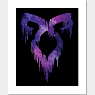 Shadowhunters rune / The mortal instruments - Angelic power rune dripping (pink galaxy) - Parabatai - gift idea Posters and Art